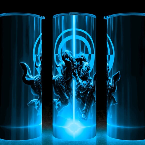 Glow in the Dark Star Wars Darth Maul Sith Cup Mug Tumbler 20oz - Picture 1 of 4